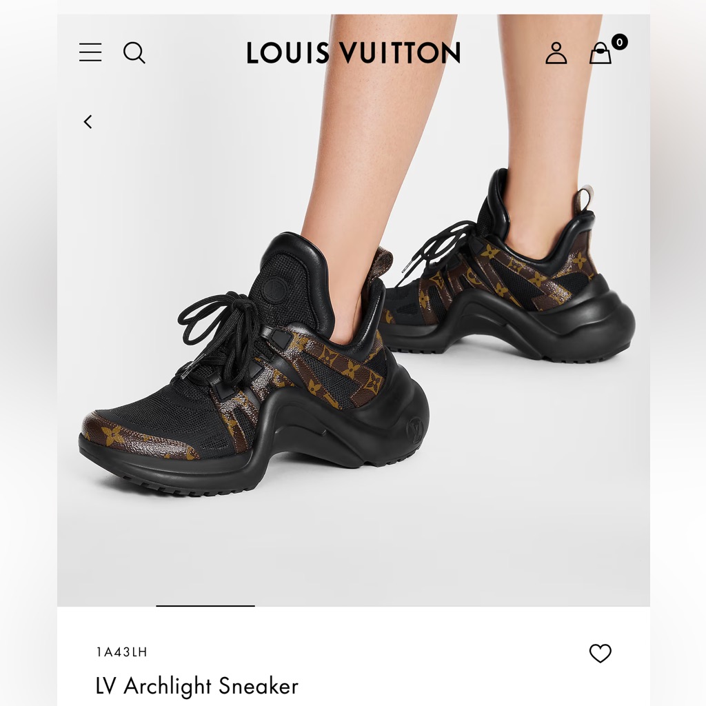 Louis Vuitton Black And Brown Monogram Sneakers